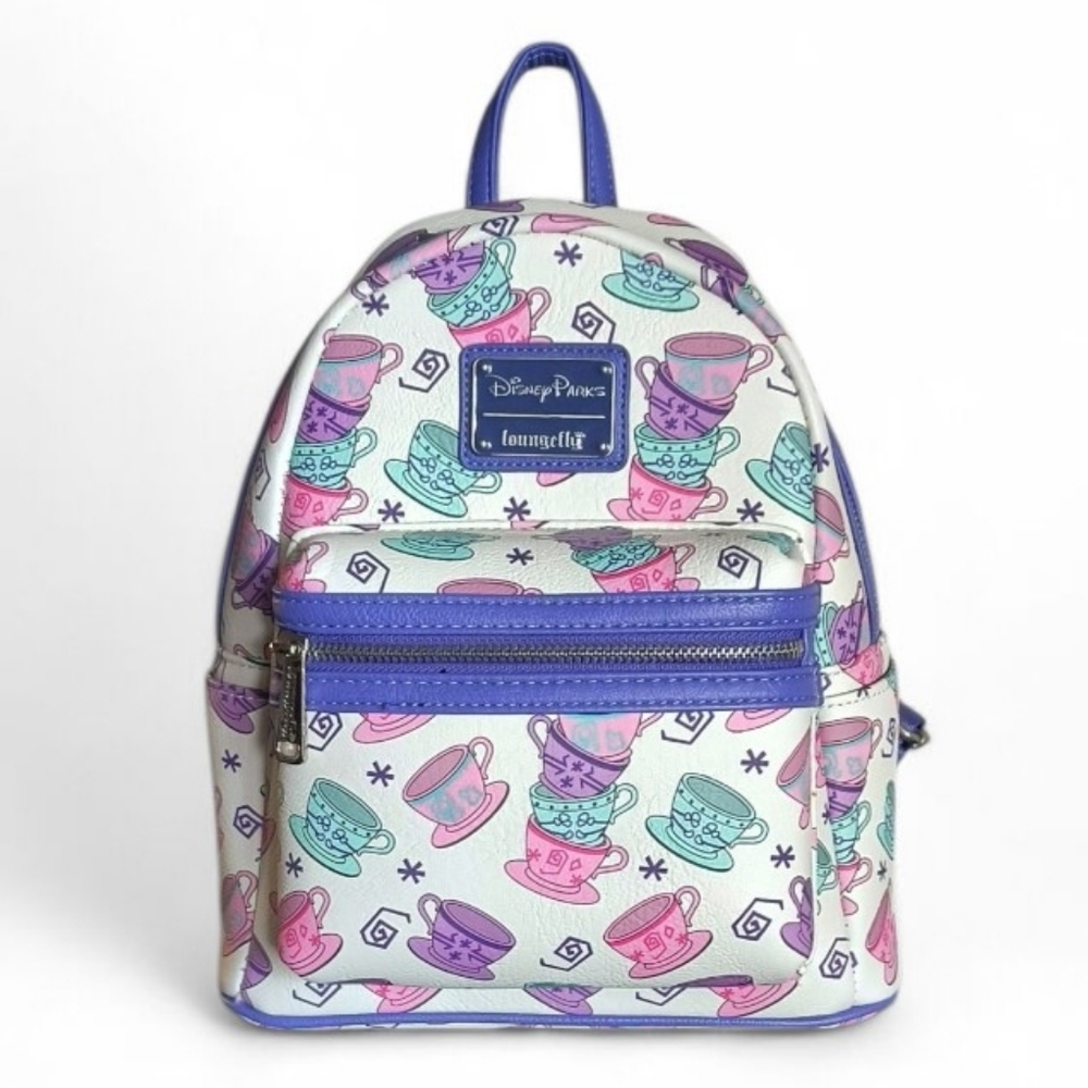 Loungefly Disney Parks Alice In Wonderland Mad Tea Party Mini Backpack - Picture 1 of 9